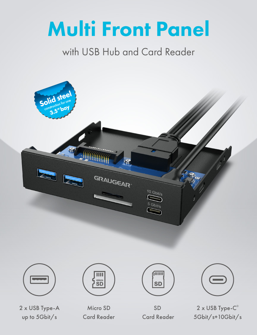 USB 3.0 Internal Bay Multi Card Reader