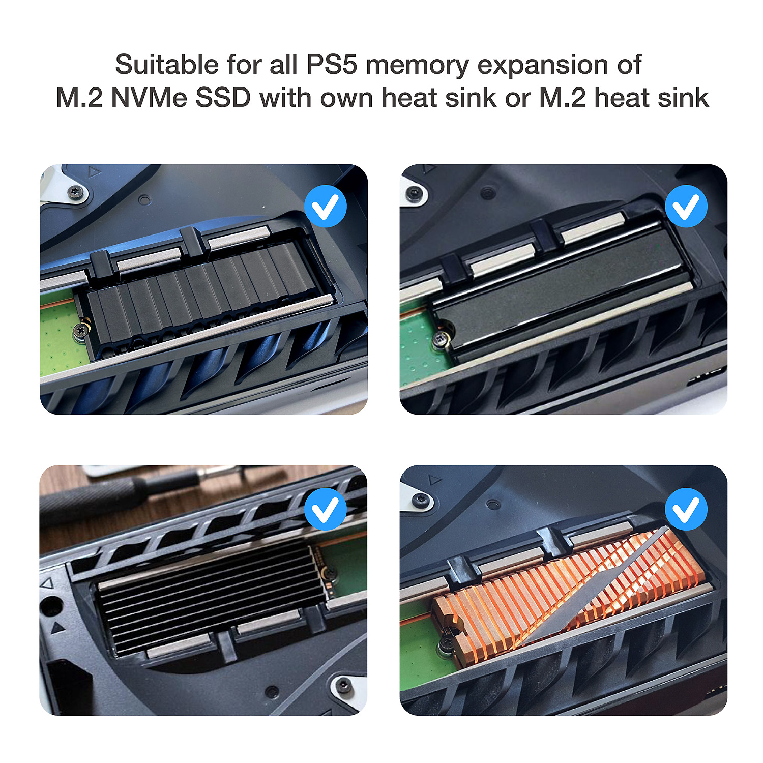 GRAUGEAR  Capot anti-poussière en métal pour fente SSD PS5 M.2