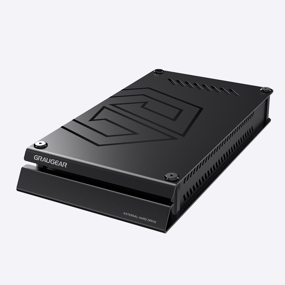 GRAUGEAR, Disque Dur Externe 6 to pour Playstation®5, USB 3.2, Gen 2, Type-C®, Type-A, 3,5 Pouces, 6 to HDD, avec Bloc d'alimentation, pour  PS4, pour PS5
